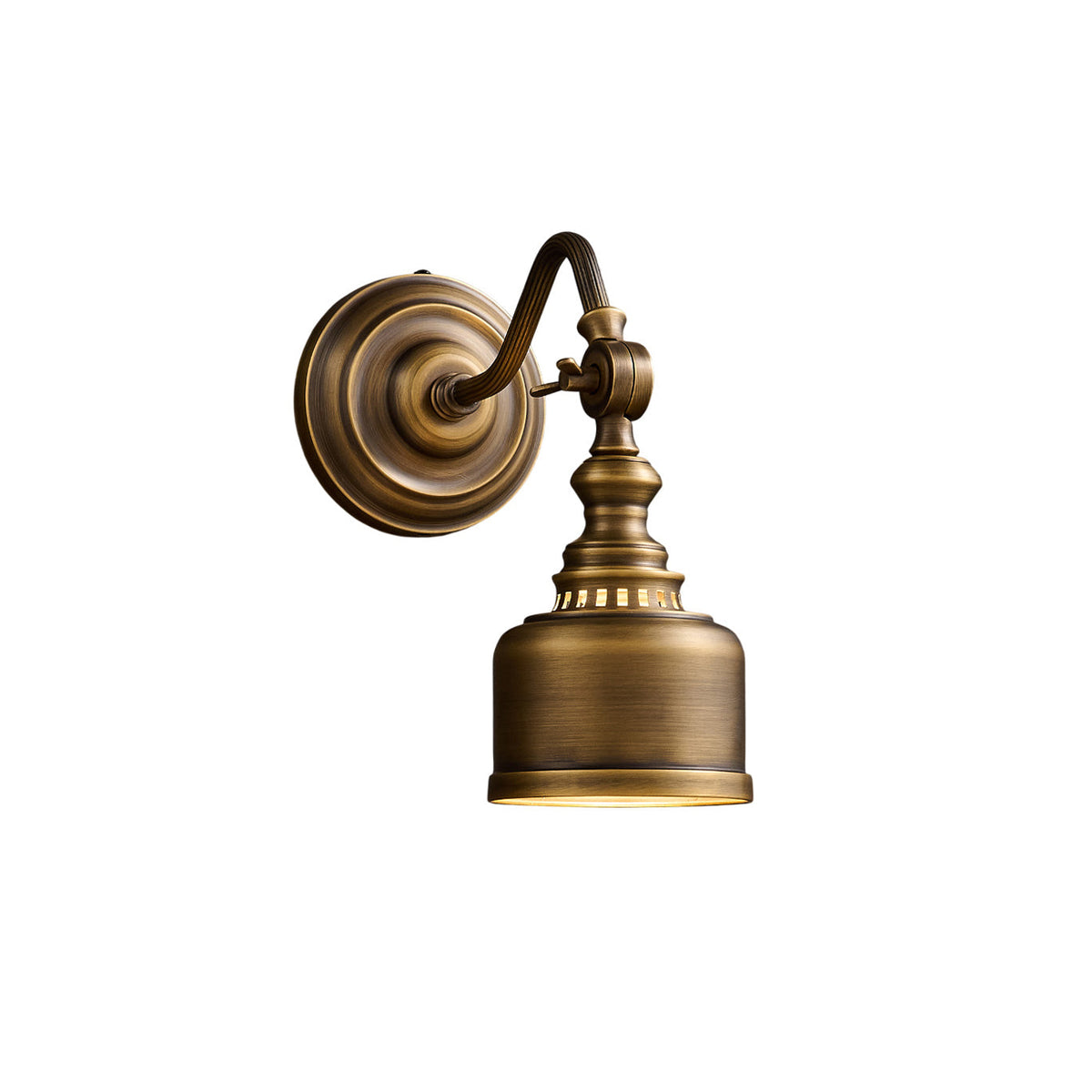 Wandlamp Zwanenhals Messing Leeslamp Verstelbaar met Vintage Patina voor Slaapkamer Nachtlamp Bedlamp Wand | Sulvida