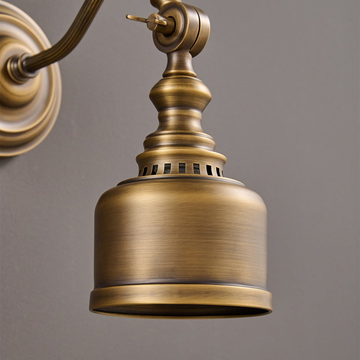 Wandlamp Zwanenhals Messing Leeslamp Verstelbaar met Vintage Patina voor Slaapkamer Nachtlamp Bedlamp Wand | Sulvida