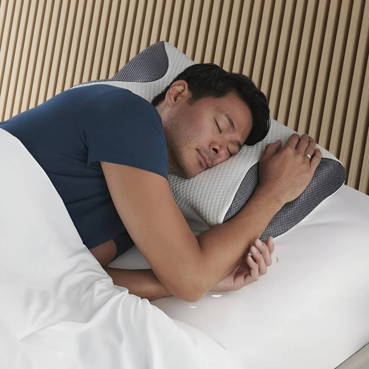 Traagschuim Nekkussen 60×40 cm Ergonomisch Hoofdkussen Neksteun Schouderklachten Ademend Memory Foam | Sulvida