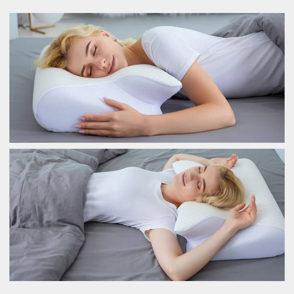Traagschuim Nekkussen 60×40 cm Ergonomisch Hoofdkussen Neksteun Schouderklachten Ademend Memory Foam | Sulvida