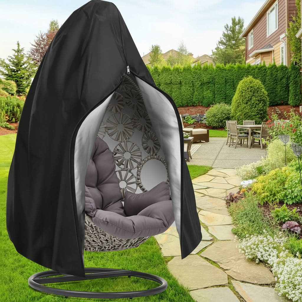 Beschermhoes voor Hangstoel Eivormig Waterdicht Buitenmeubilair 190x115 of 200x230 cm Tuin Balkon Terras | Sulvida