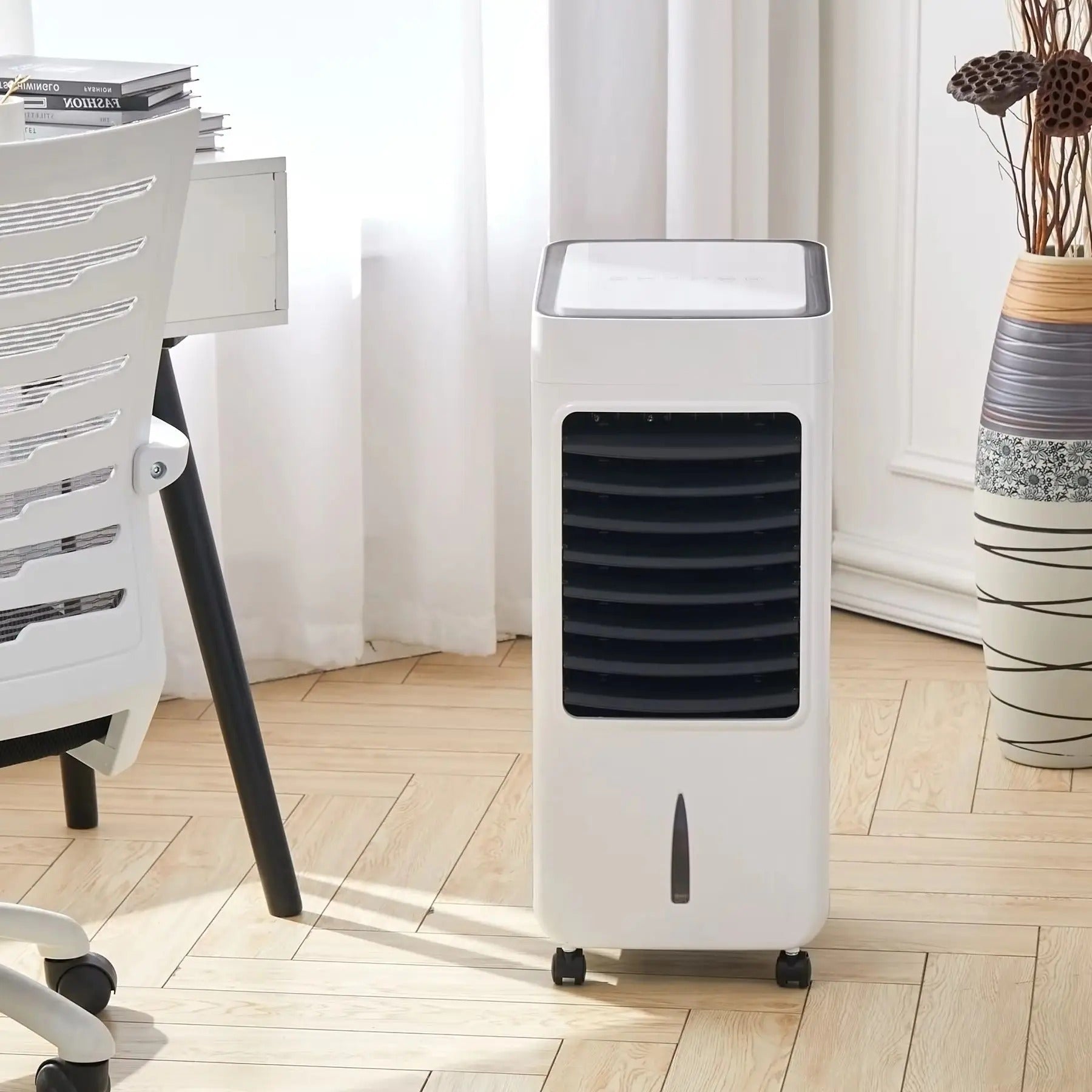 Mobiele Aircooler met Afstandsbediening 10L Watertank Verdampingskoeler voor Thuis Slaapkamer Kantoor 450m³/u | Sulvida