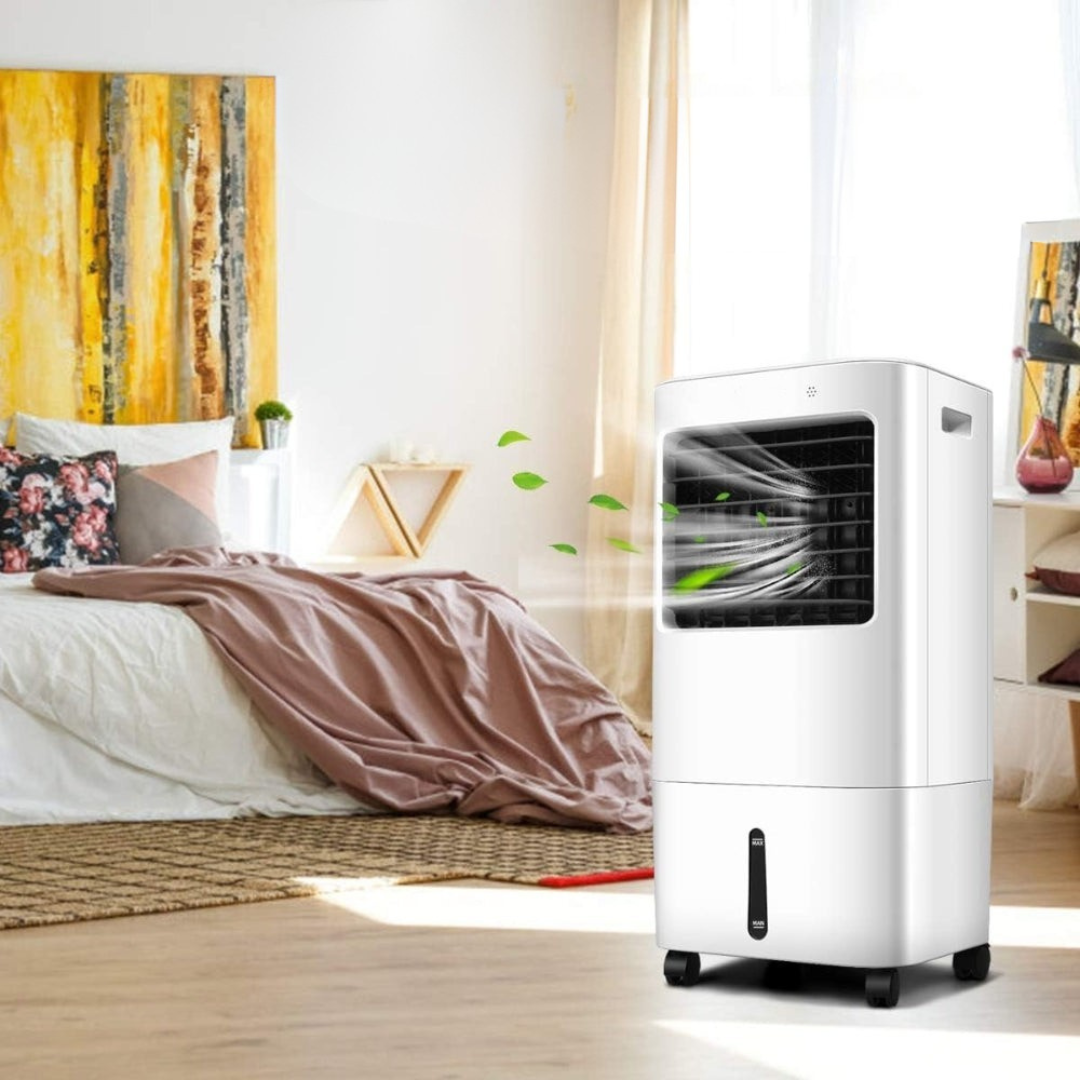 Mobiele Aircooler met Afstandsbediening 10L Watertank Verdampingskoeler voor Thuis Slaapkamer Kantoor 450m³/u | Sulvida