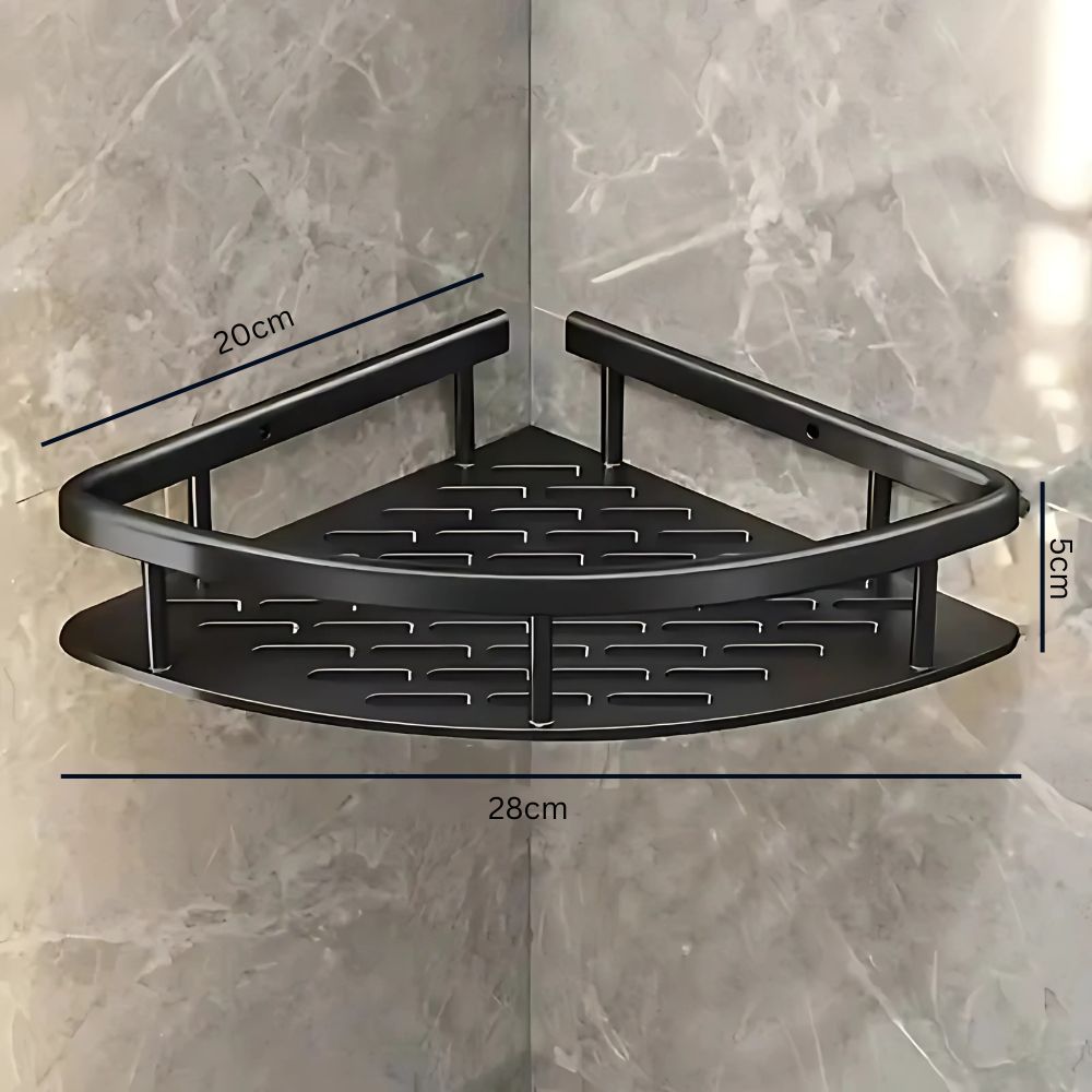 Doucherek wandmontage aluminium roestvrij 1 of 2 etages badkamerorganizer doucheplank opbergrek douche | Sulvida