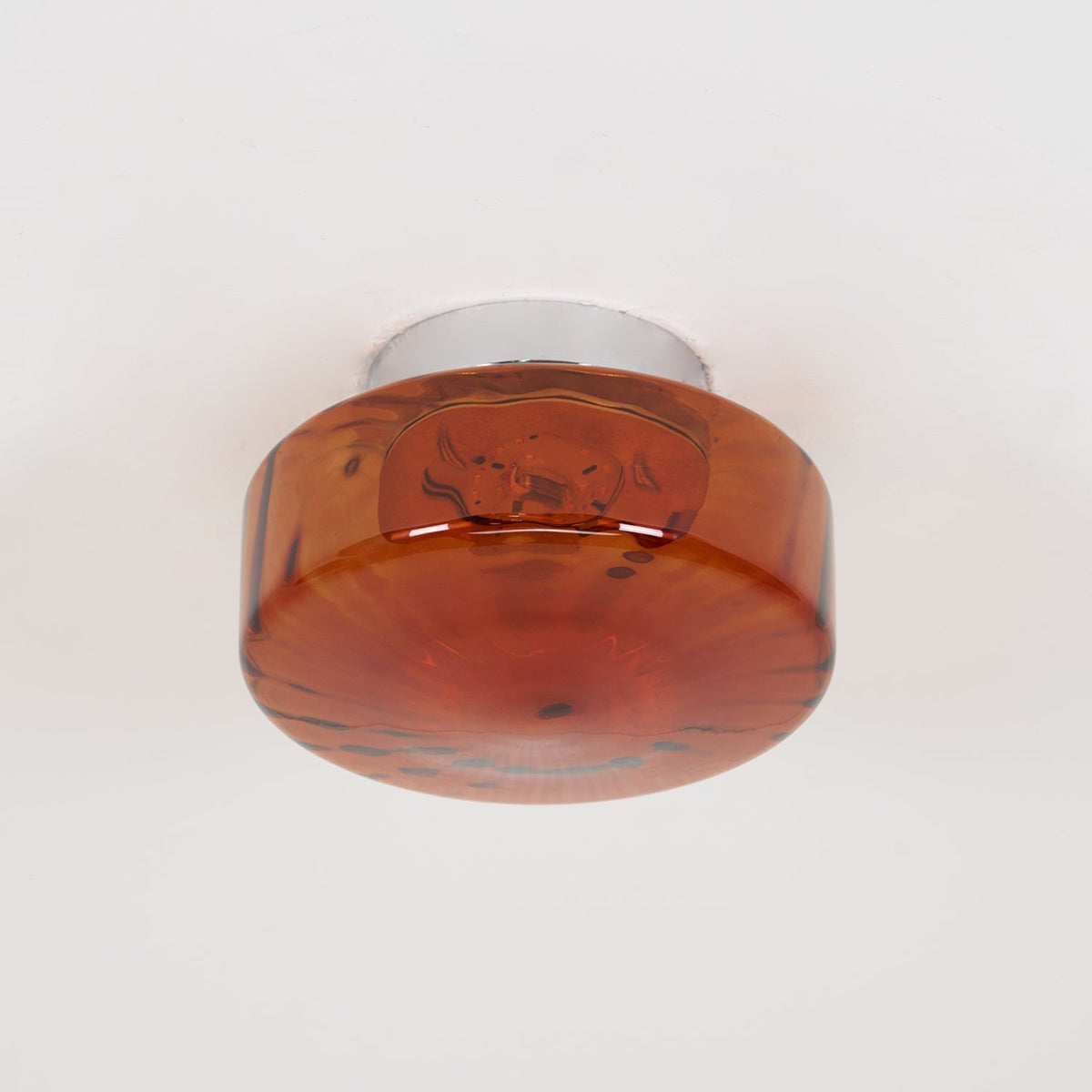 Plafondlamp Amber Glas Met Zonnestraalpatroon Warm Retro Licht Voor Slaapkamer Woonkamer Hal Sfeerverlichting | Sulvida