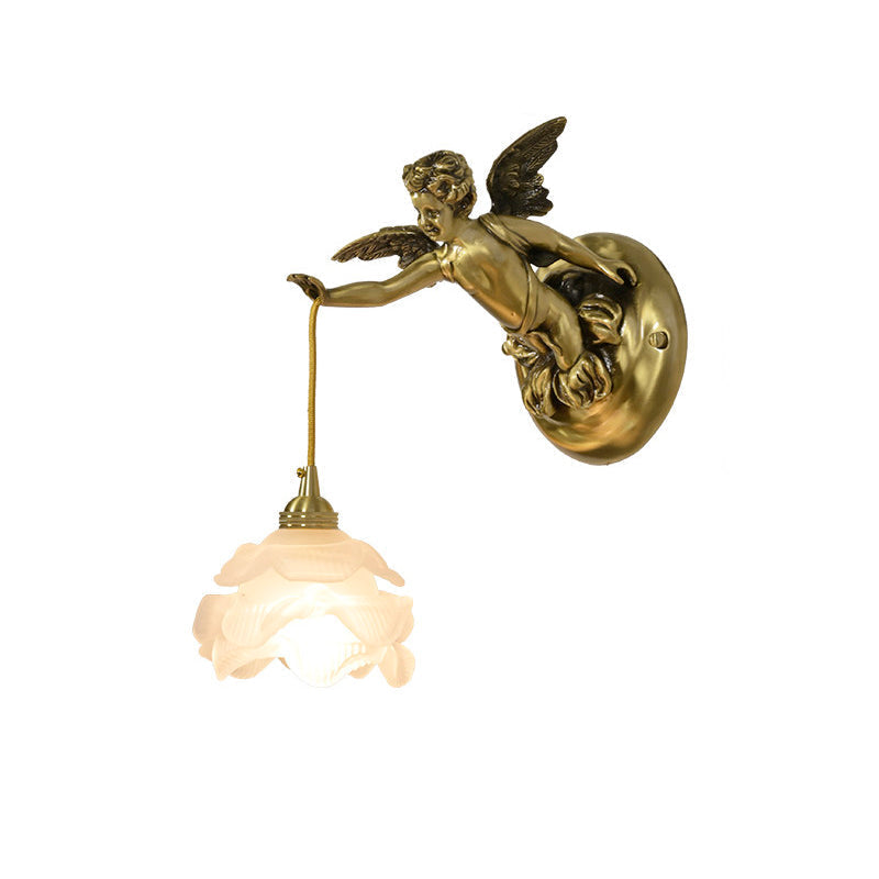 Glazen Engelvleugel Wandlamp Messing met Richting voor Woonkamer Slaapkamer Hal Decoratieve Verlichting | Sulvida