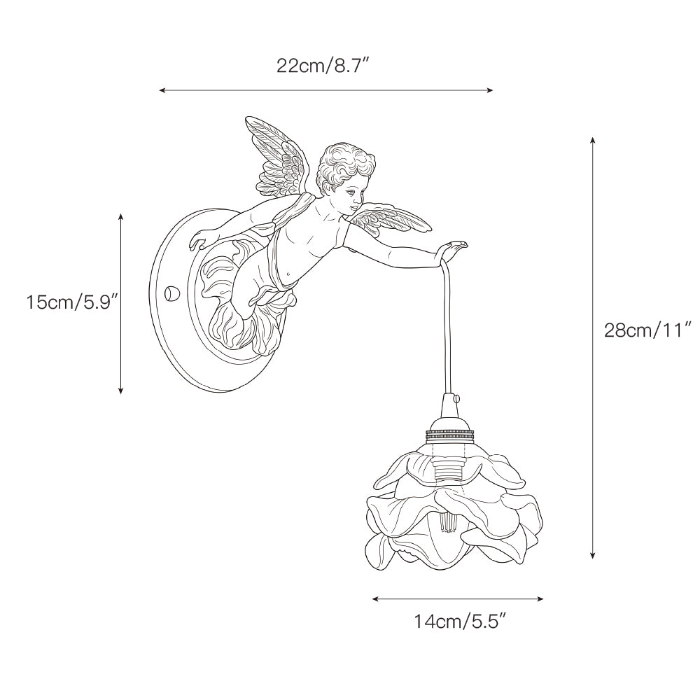 Glazen Engelvleugel Wandlamp Messing met Richting voor Woonkamer Slaapkamer Hal Decoratieve Verlichting | Sulvida
