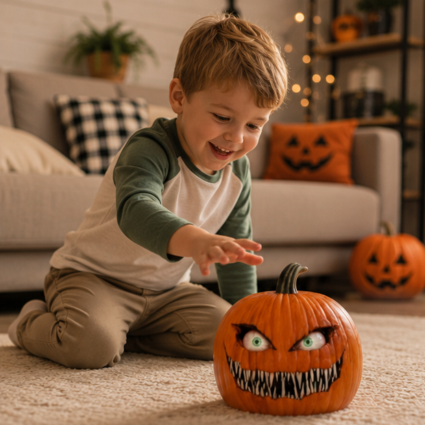 Pompoen Decoratie Halloween met Ogen Effect voor Feestdecoratie Griezelige Sfeerverlichting Binnenhuis | Sulvida