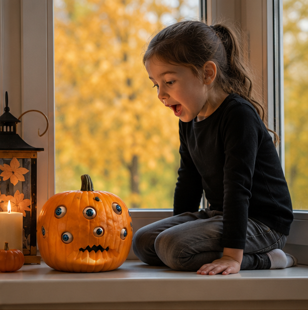 Pompoen Decoratie Halloween met Ogen Effect voor Feestdecoratie Griezelige Sfeerverlichting Binnenhuis | Sulvida