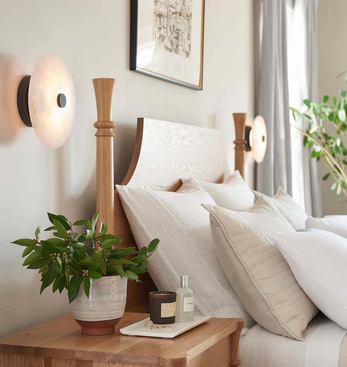 Plafondlamp Albast LED Messing Zwart Wit Modern Design Geïntegreerde Verlichting Woonkamer Slaapkamer | Sulvida