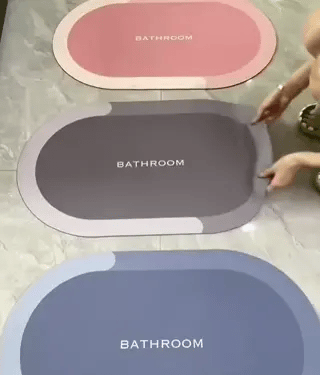 Antislip badmat met sneldrogende toplaag vierkant ovaal halfrond voor douche bad natte vloeren en badkamer | Sulvida