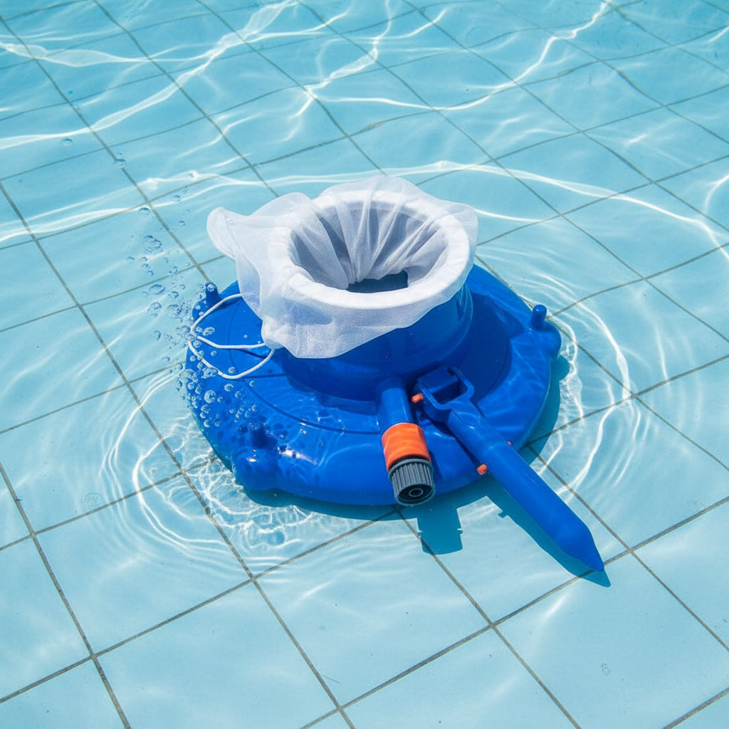 Zwembadzuiger met Waterdruk Zuigkracht Filtertas Bladeren Vuil Zwembadonderhoud Schoonmaak Chloorivrij | Sulvida