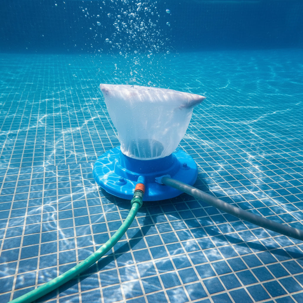 Zwembadzuiger met Waterdruk Zuigkracht Filtertas Bladeren Vuil Zwembadonderhoud Schoonmaak Chloorivrij | Sulvida