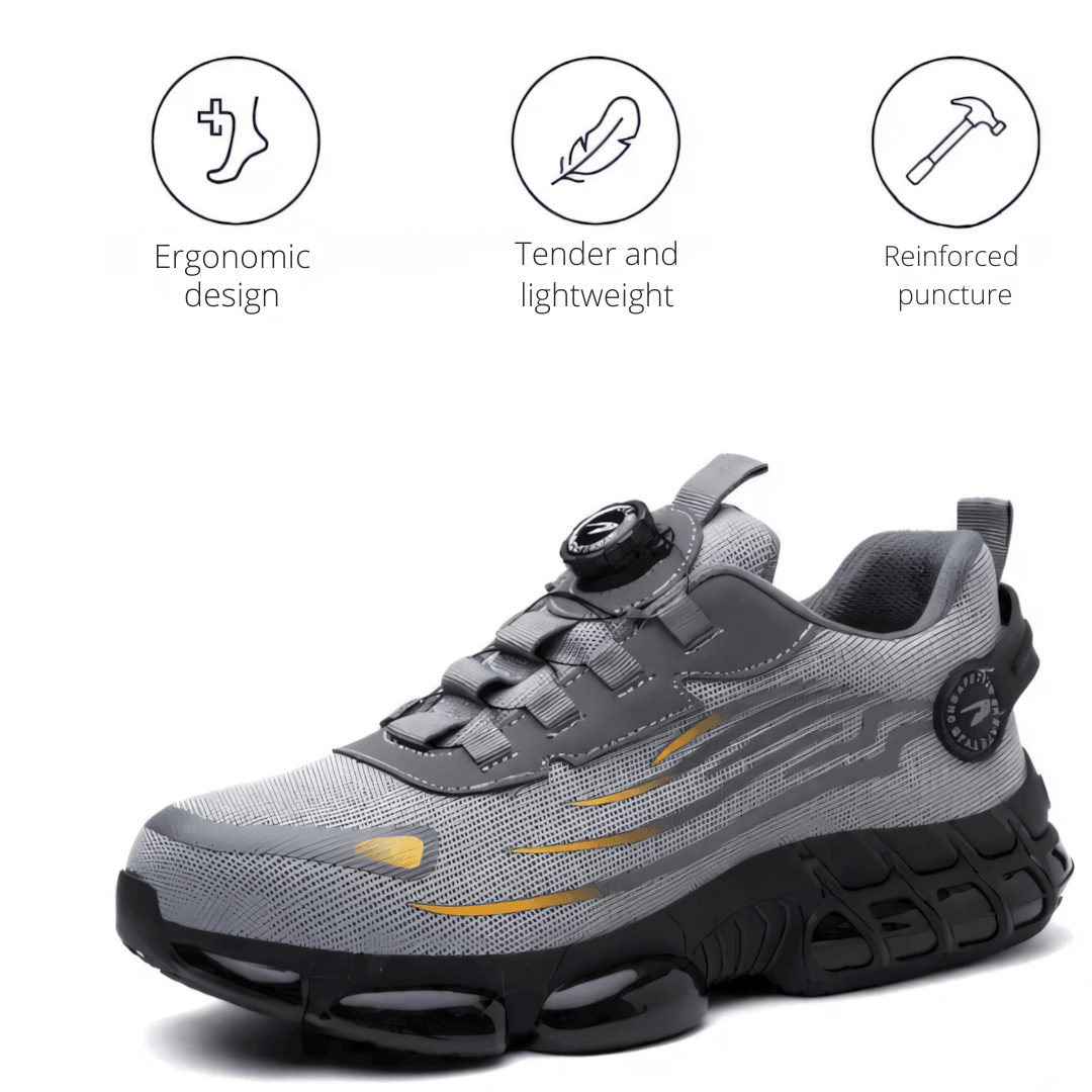 Professionele Werkschoenen met Orthopedische Ondersteuning en Antislipzool – Veiligheidsschoenen voor Mannen en Vrouwen – Comfortabele Werkschoenen met Brede Teenbox en Memory Foam voor Lange Werkdagen | Sulvida