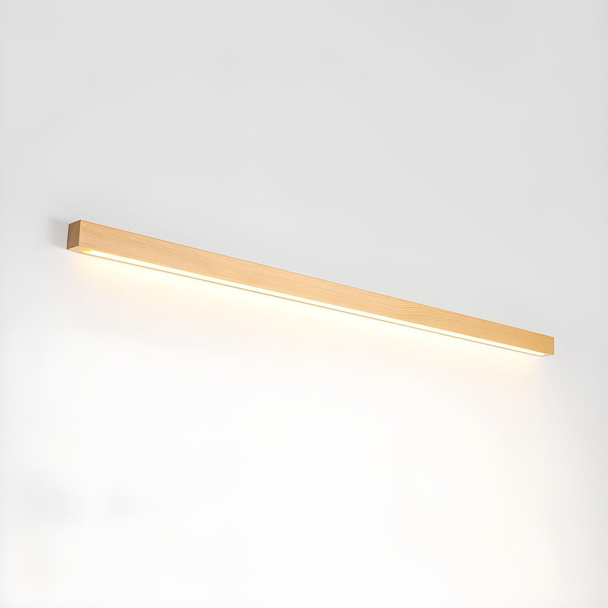 Lineaire Houten Wandlamp LED Minimalistisch 60-120cm Dennenhout Modern Sfeerlicht Woonkamer Slaapkamer | Sulvida