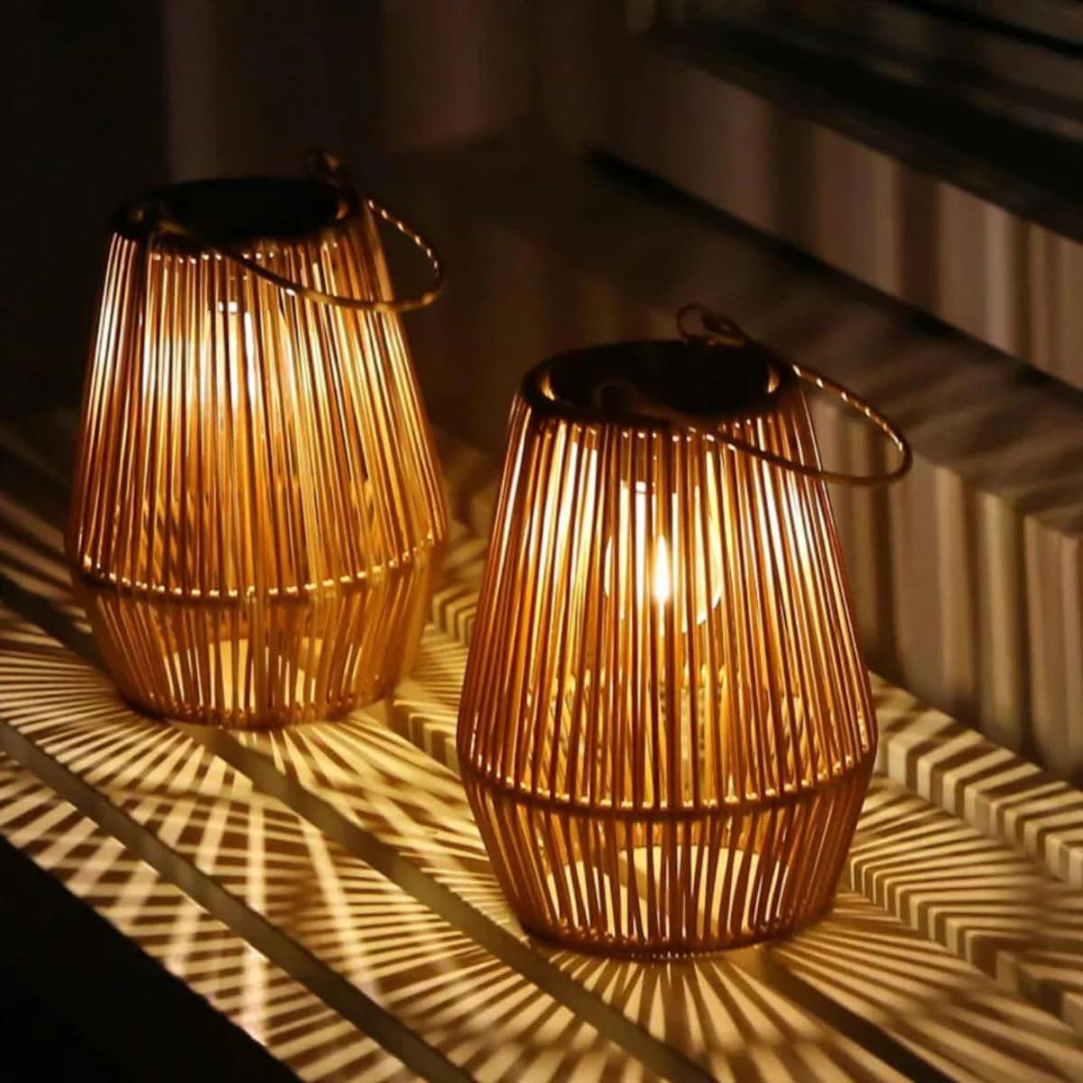 Solar Tuinlantaarn Handgemaakt Waterdicht IP65 Hangend Buitenlamp Decoratief Sfeerverlichting Tuin Terras | Sulvida