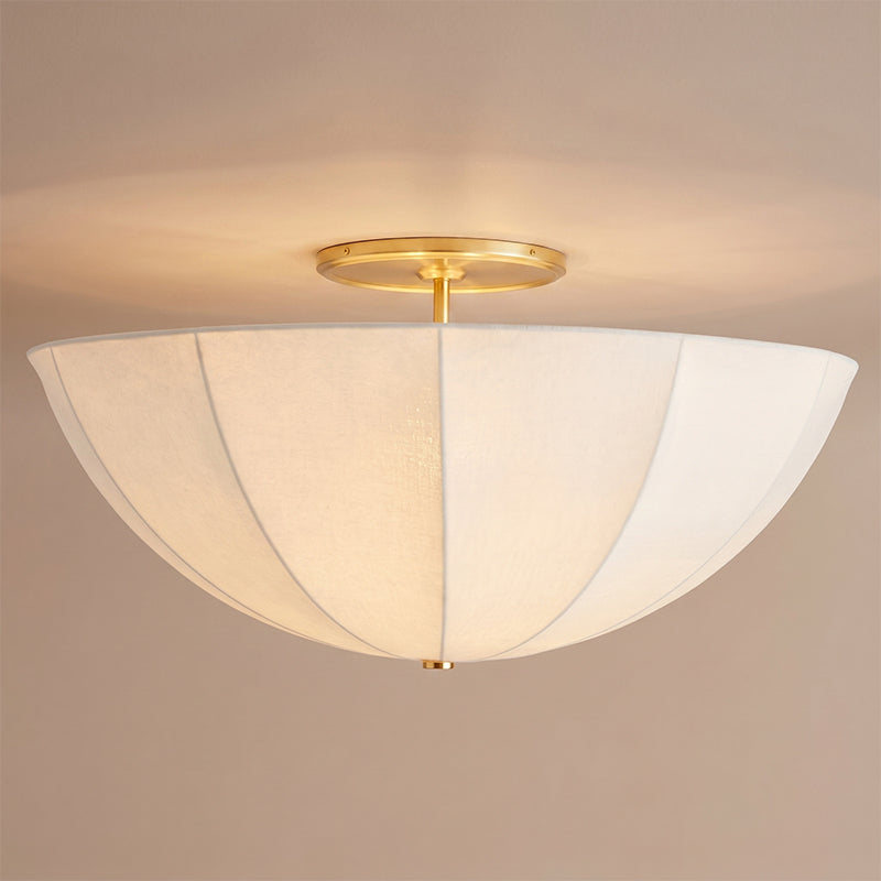 Plafondlamp Plissé Stof met Metalen Montuur Goud Zwart Wit voor Woonkamer Slaapkamer Eetkamer Design | Sulvida