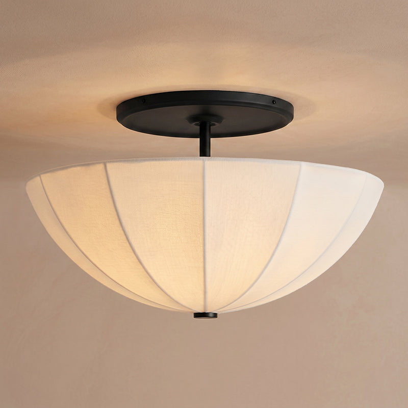 Plafondlamp Plissé Stof met Metalen Montuur Goud Zwart Wit voor Woonkamer Slaapkamer Eetkamer Design | Sulvida