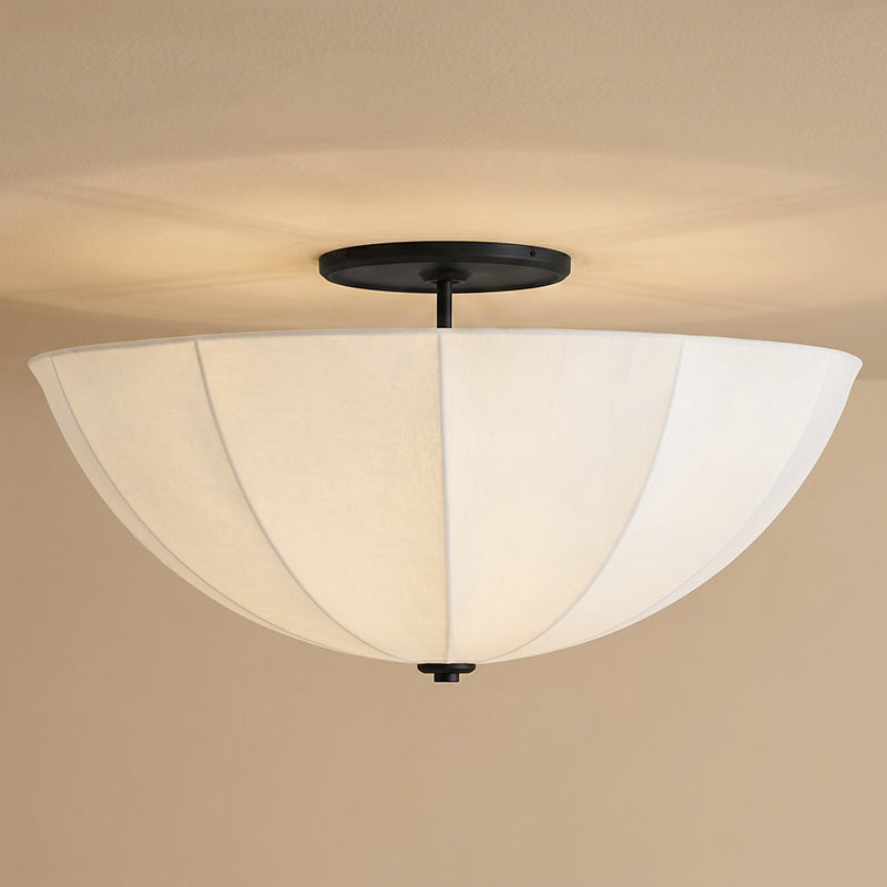 Plafondlamp Plissé Stof met Metalen Montuur Goud Zwart Wit voor Woonkamer Slaapkamer Eetkamer Design | Sulvida