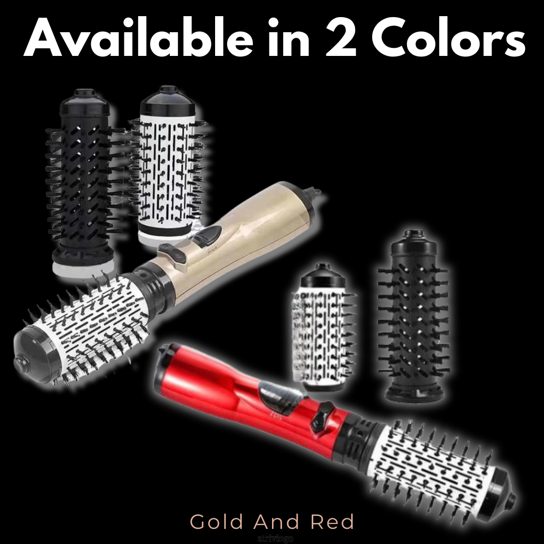 Roterende Föhn en Volumizer 2-in-1 Styling Brush System voor Zowel Stijl als Krullen - Warme Lucht Borstel voor Volume en Glans | Sulvida
