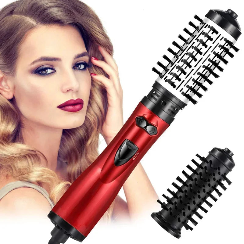 Roterende Föhn en Volumizer 2-in-1 Styling Brush System voor Zowel Stijl als Krullen - Warme Lucht Borstel voor Volume en Glans | Sulvida