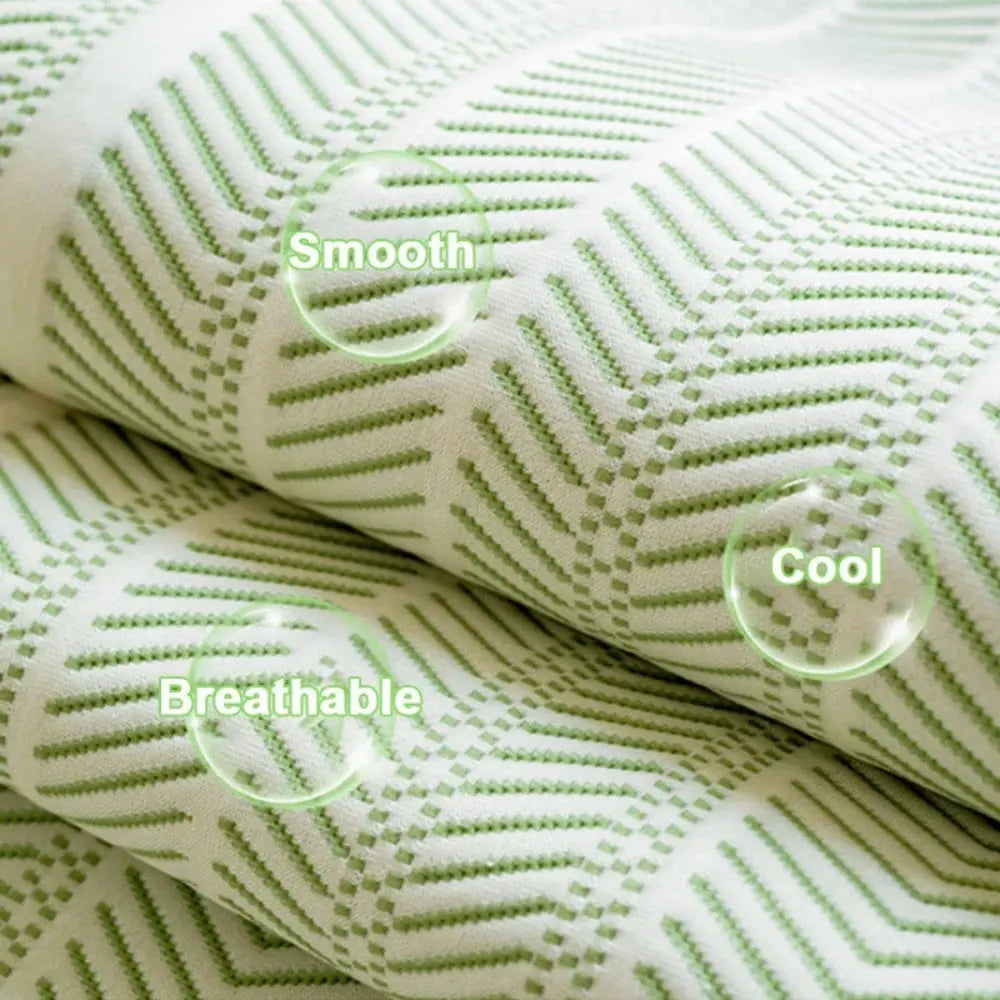 Decoratieve bankhoes met visgraatpatroon en golfrand tijdloze textieldecoratie voor woonkamer slaapkamer | Sulvida