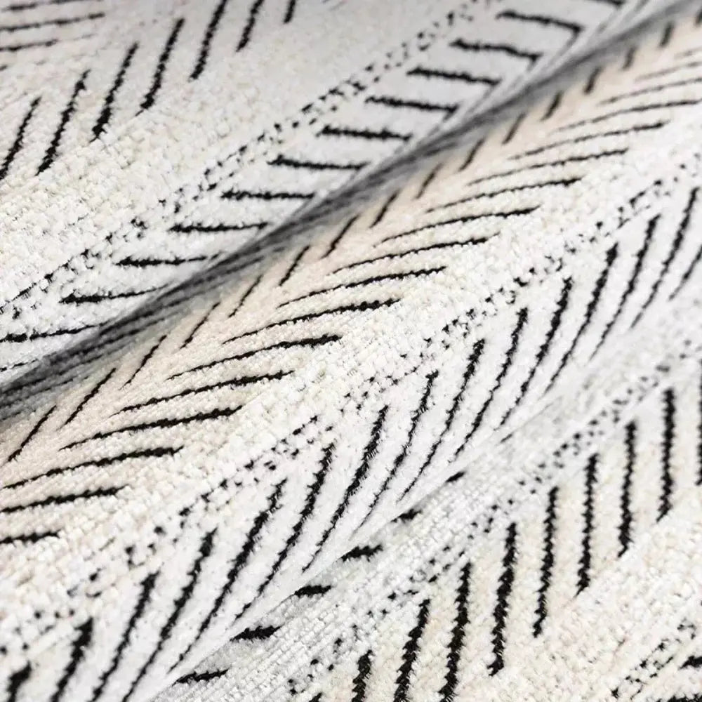 Decoratieve bankhoes met visgraatpatroon en golfrand tijdloze textieldecoratie voor woonkamer slaapkamer | Sulvida