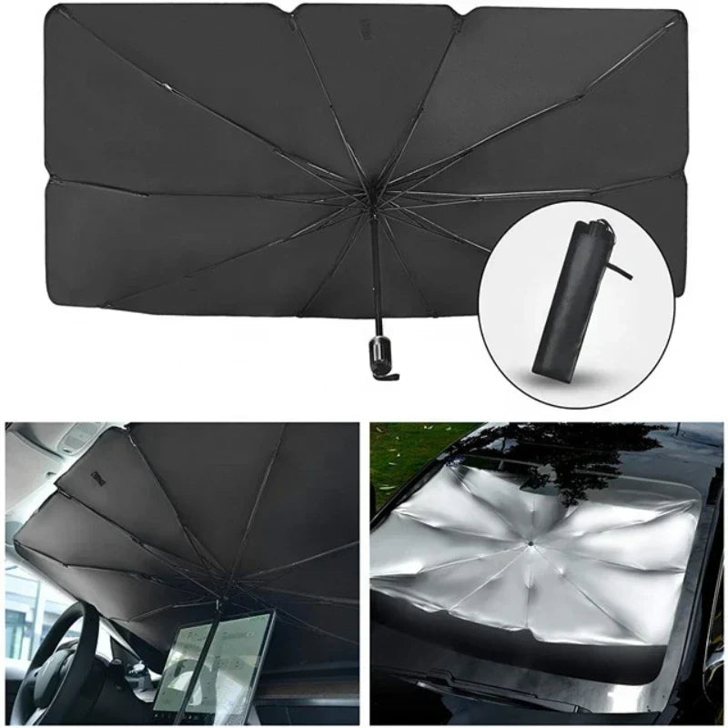 Opvouwbare Parasol Zonwering Auto Voorruit UV-Bescherming Hitte-Reflectie Paraplumodel Zonnescherm Auto-accessoires | Sulvida