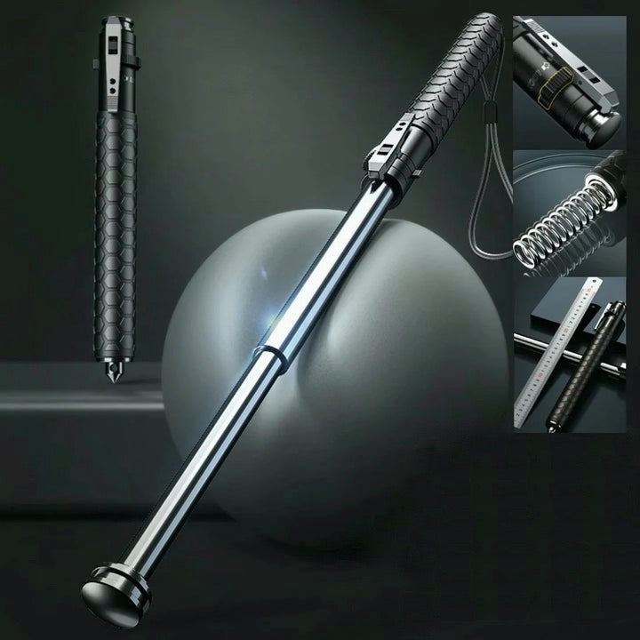 Compacte Trekkingstok met Automatisch Uitklapmechanisme voor Wandelen en Outdoor – Verstelbaar 39/52/65 cm Aluminium | Sulvida