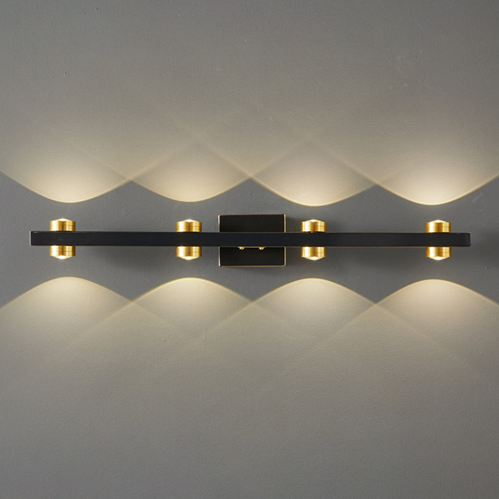Moderne LED Wandlamp Metaal Spiegel Verlichting Zwart Goud Badkamer Slaapkamer Woonkamer 2-8 Lichtpunten | Sulvida