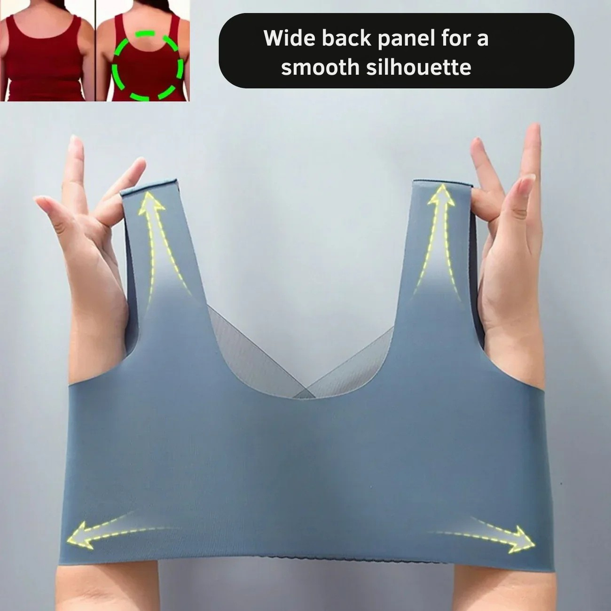 Naadloze Beugelloze BH Dames Comfort Stretch Push-Up Elastisch Draagbaar Alledaags BH's Ondersteunend | Sulvida