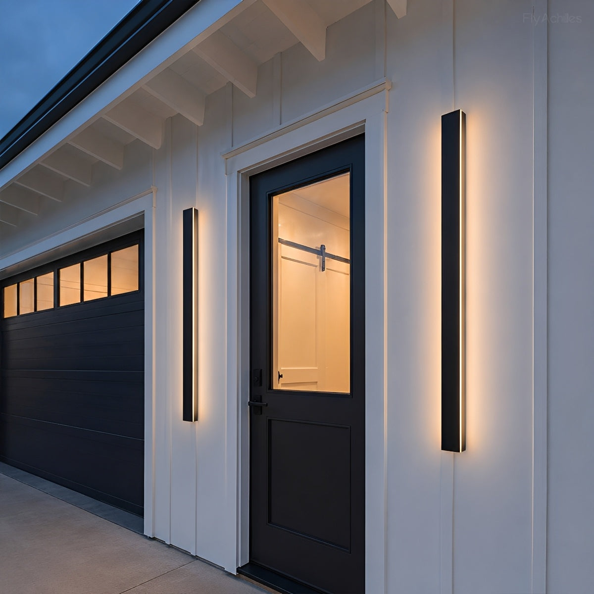 LED Buitenwandlamp Zwart Waterdicht IP65 Smal Design Modern Tuinverlichting Energiezuinig 485 Lumen Gevel | Sulvida