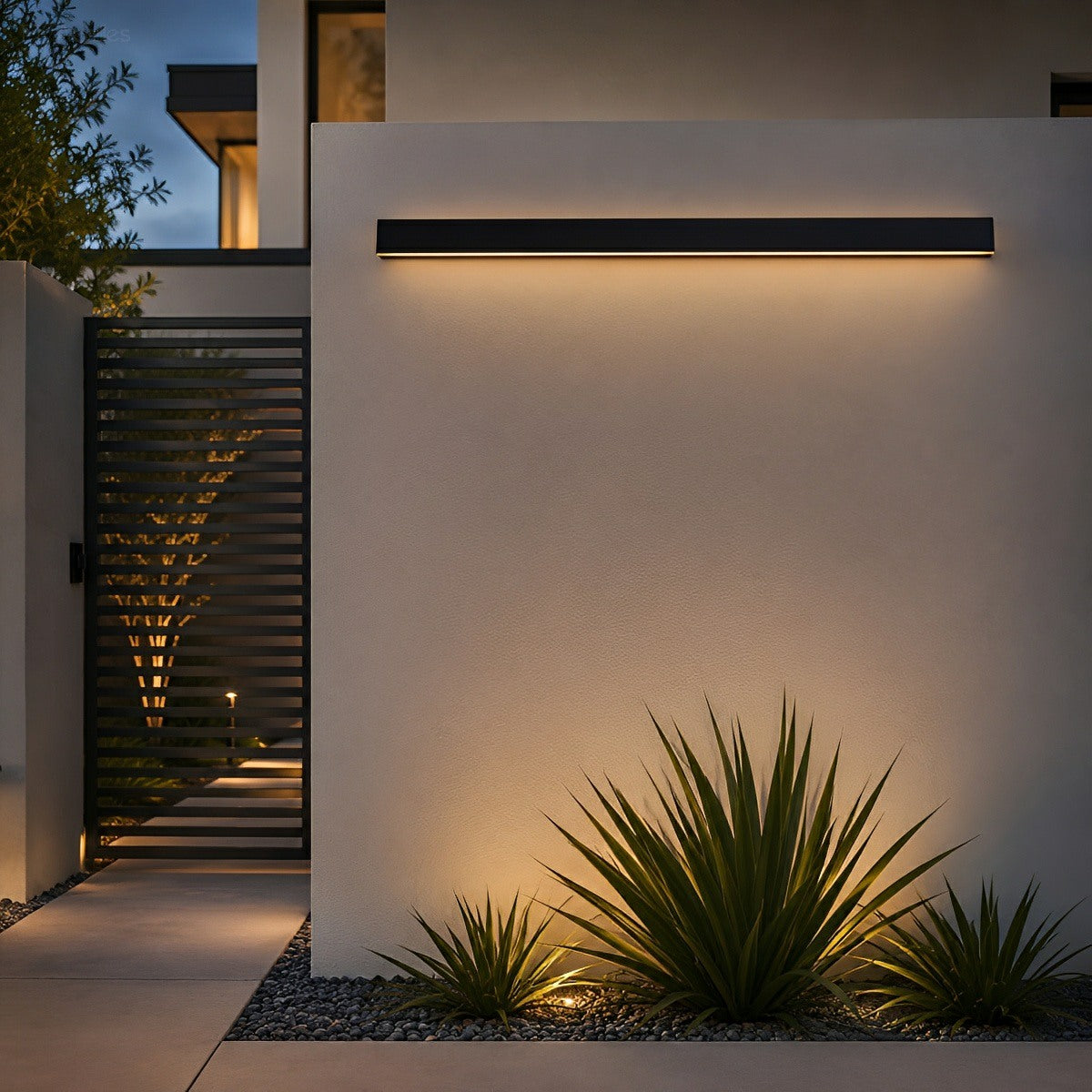 LED Buitenwandlamp Zwart Waterdicht IP65 Smal Design Modern Tuinverlichting Energiezuinig 485 Lumen Gevel | Sulvida