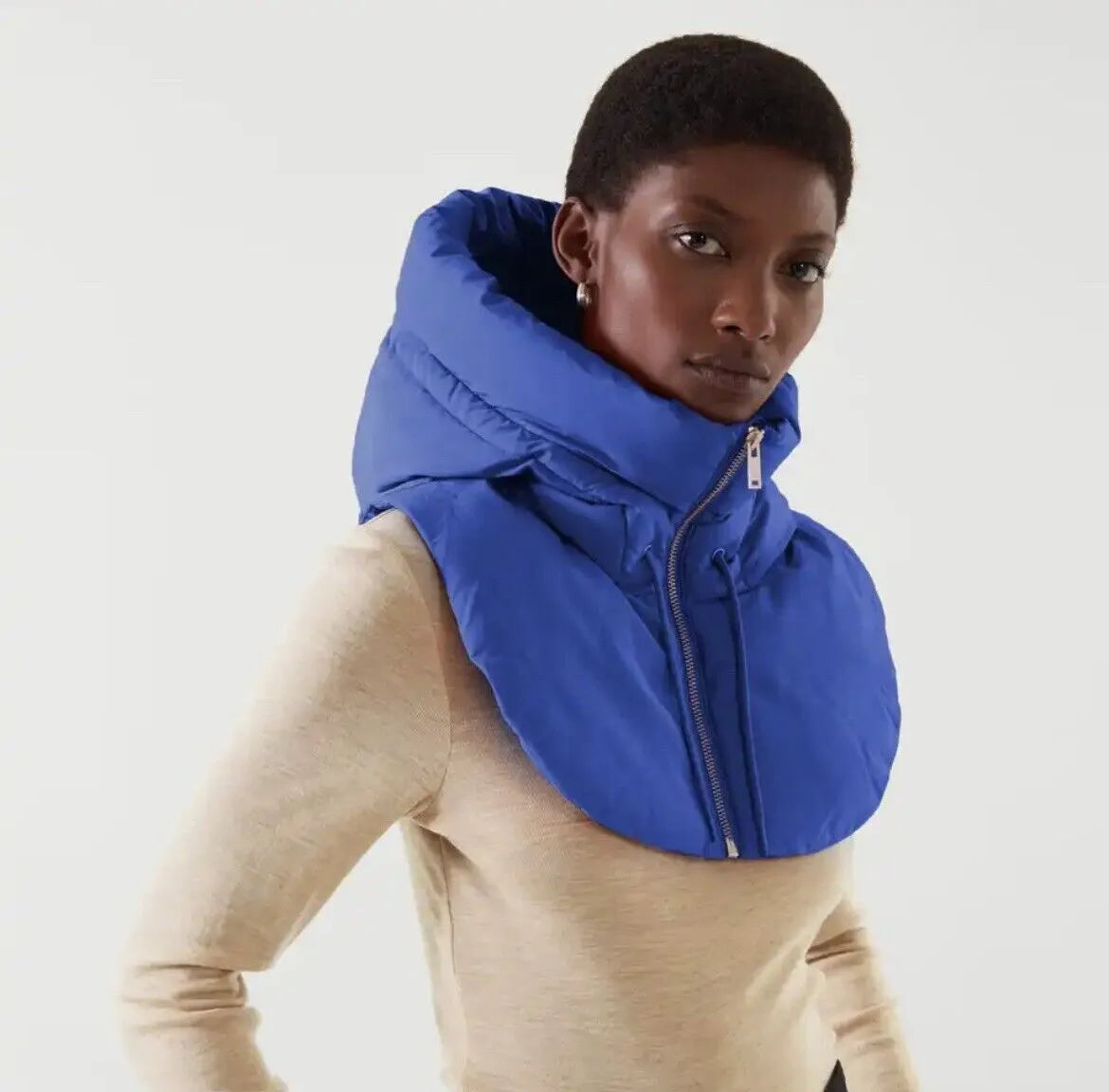 Capuchon Sjaal met Capuchon Polyester Katoen – Warme Halssjaal voor Winter – Effen Kleur One Size Unisex | Sulvida