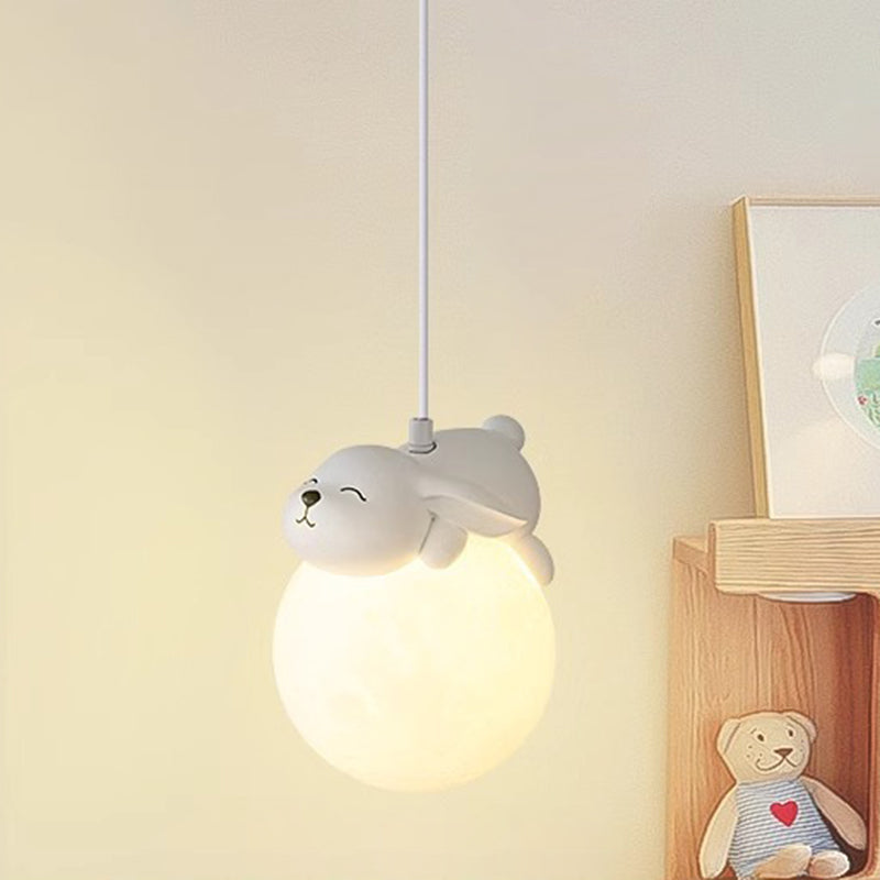 Kinderkamer Hanglamp Cartoon Figuur Design Wit G9 Fitting PE Kap Modern Scandinavisch Sfeerverlichting | Sulvida
