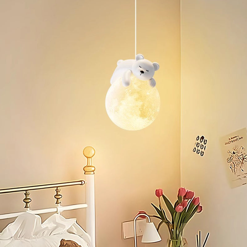 Kinderkamer Hanglamp Cartoon Figuur Design Wit G9 Fitting PE Kap Modern Scandinavisch Sfeerverlichting | Sulvida