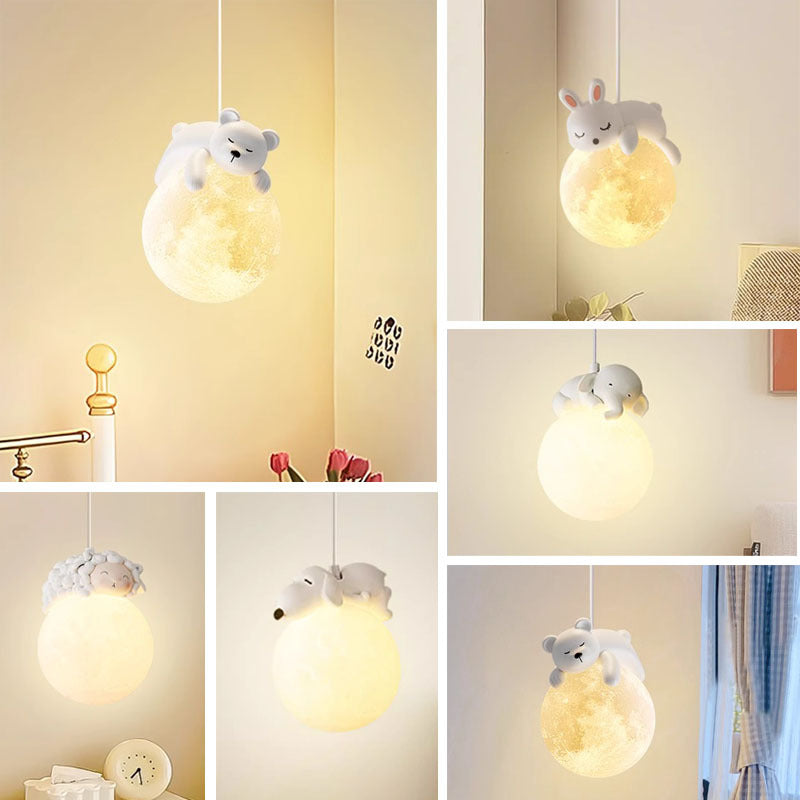 Kinderkamer Hanglamp Cartoon Figuur Design Wit G9 Fitting PE Kap Modern Scandinavisch Sfeerverlichting | Sulvida
