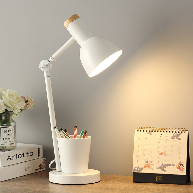 Scandinavische Tafellamp IJzer & Massief Hout Modern Design E26 Geel Groen Roze Wit Zwart Bureau Nachtlampje Woonkamer | Sulvida