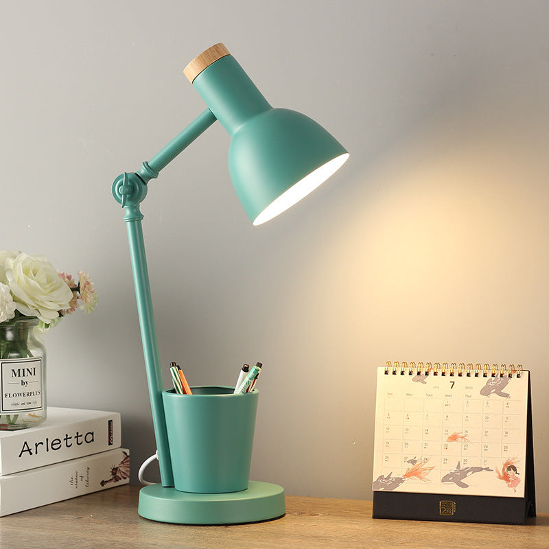 Scandinavische Tafellamp IJzer & Massief Hout Modern Design E26 Geel Groen Roze Wit Zwart Bureau Nachtlampje Woonkamer | Sulvida