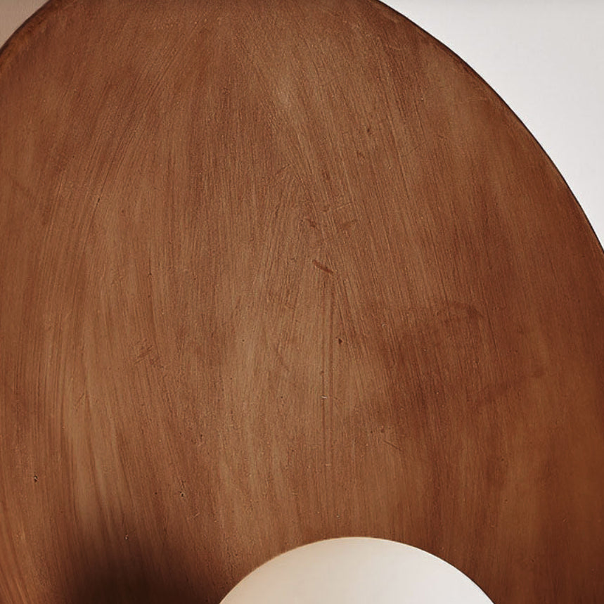 Ronde Wandlamp Met Hars En IJzeren Kap Minimalistische Verlichting Woon- En Slaapkamer Warm Wit Licht | Sulvida