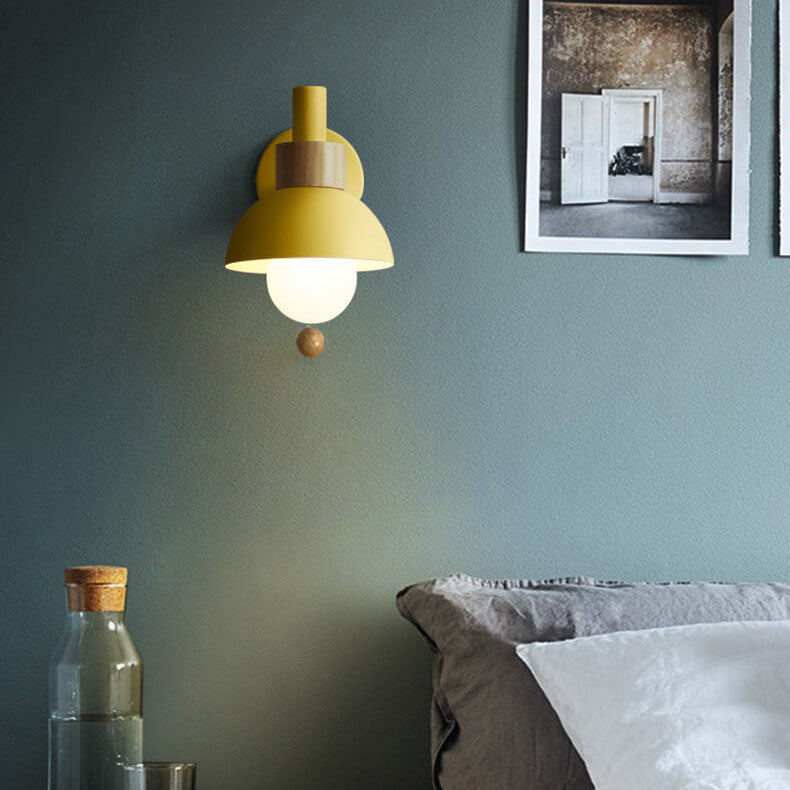 Wandlamp bol metaal glas gekleurde bol scandinavische stijl modern design woonkamer slaapkamer hal entree | Sulvida