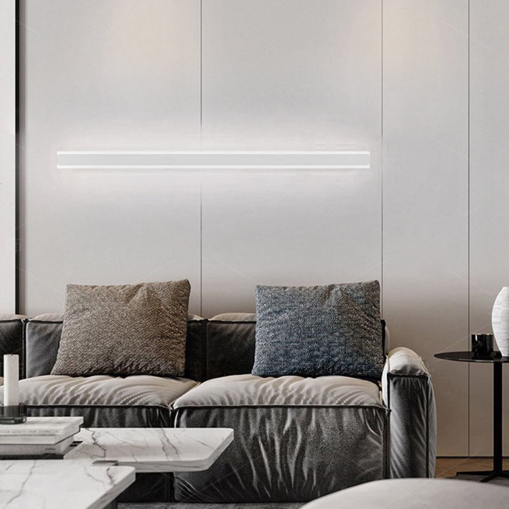 Minimalistische Wandlamp Metaal Acryl LED 60-120cm Slaapkamer Woonkamer Modern Design Zwart Wit Goud | Sulvida