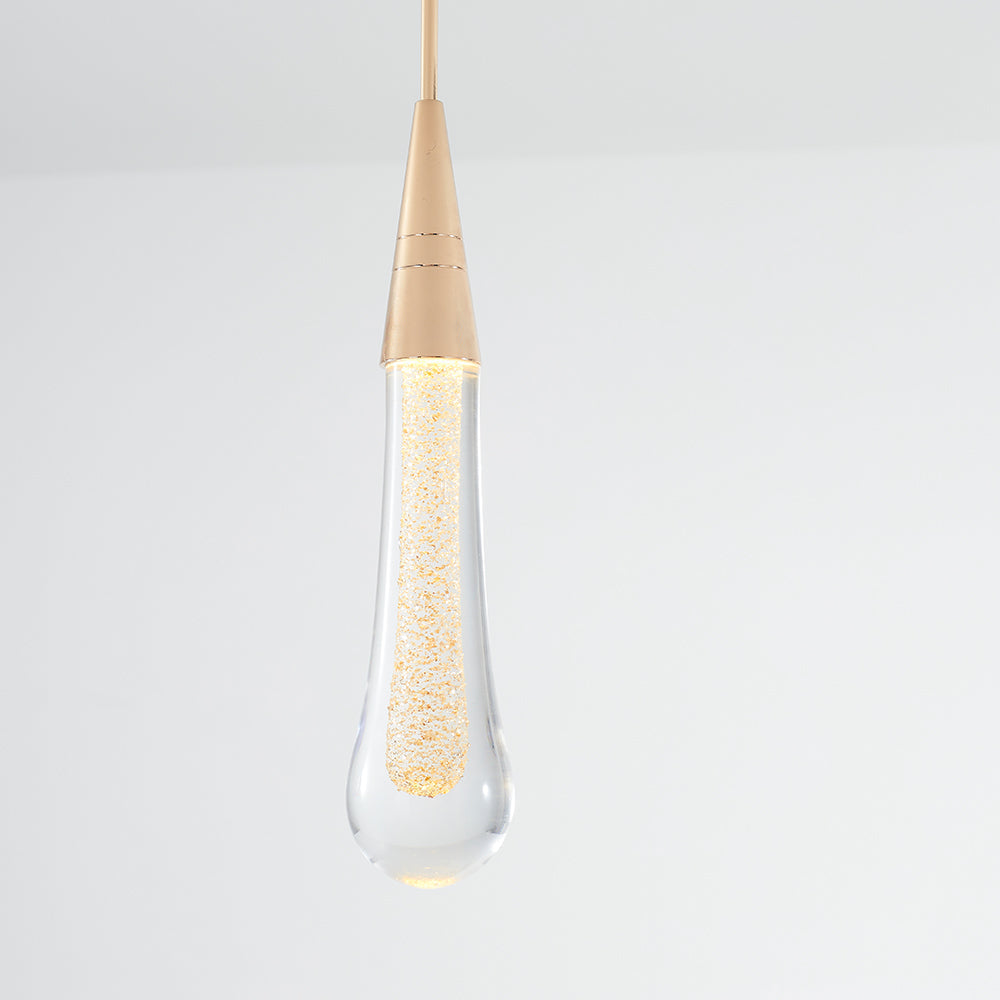 Hanglamp Goudkleurig Kristal Met Druppelvorm Modern Design Voor Woonkamer Eetkamer LED Verlichting Luxe | Sulvida