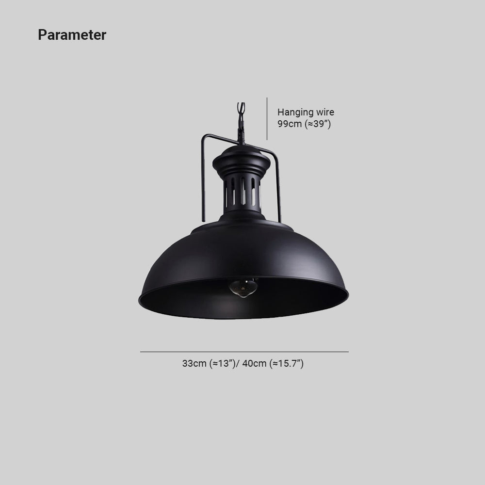 Industriële Hanglamp Metaal Vintage Stijl Zwart Roest E27 Fitting Eetkamer Woonkamer Keuken Restaurant | Sulvida