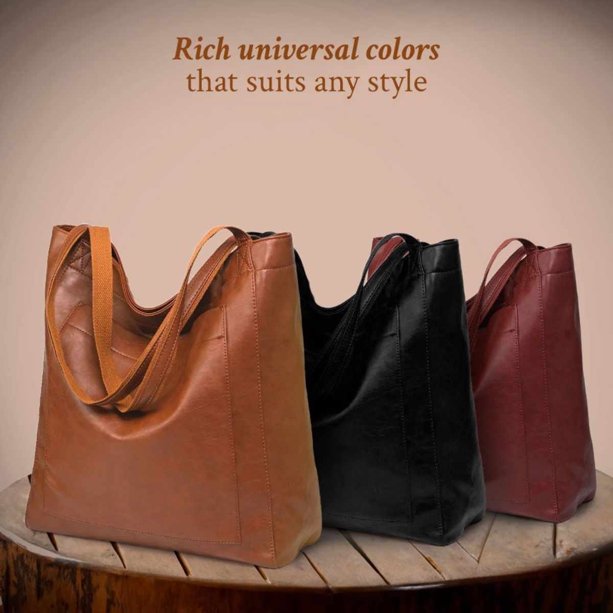 Leren Handtas Dames Klassiek Elegant Schoudertas Bruin Donkerbruin Zwart Dagelijks Gebruik Compact Tijdloos | Sulvida