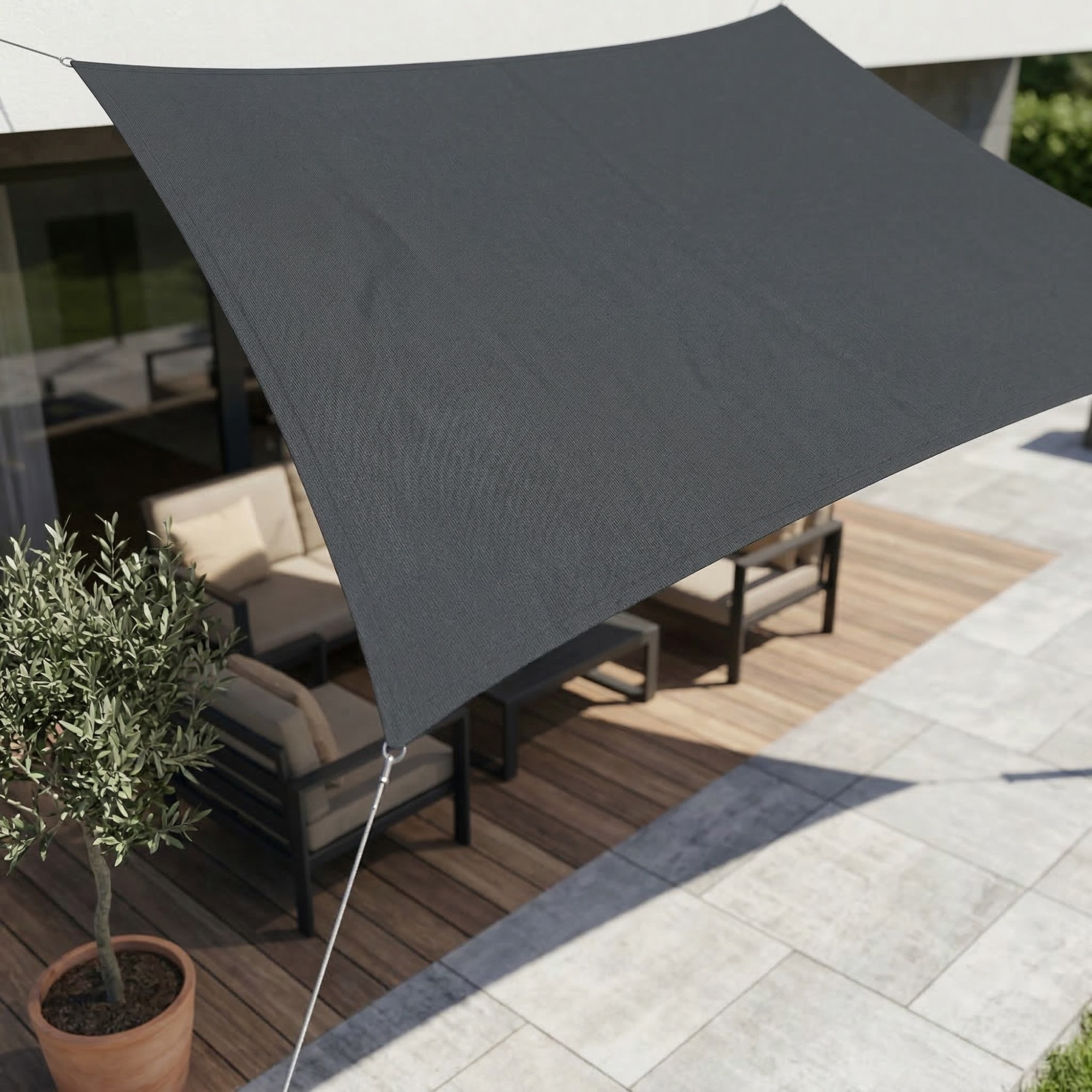 Waterdicht Schaduwdoek Rechthoekig met UV-Bescherming voor Terras Tuin Balkon Zwembad – Ademend Polyester Zonwering Zonnescherm | Sulvida