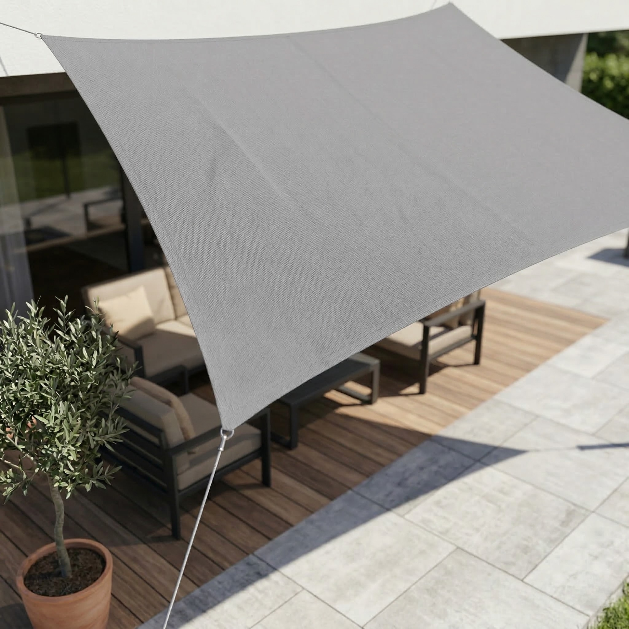 Waterdicht Schaduwdoek Rechthoekig met UV-Bescherming voor Terras Tuin Balkon Zwembad – Ademend Polyester Zonwering Zonnescherm | Sulvida