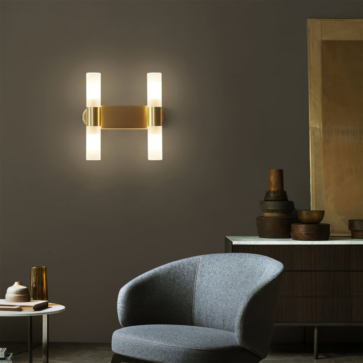 Wandlamp Acrylglas met G9 Fitting Koper Zwart Wit voor Woonkamer Hal Slaapkamer Modern Design Interieur IP20 | Sulvida