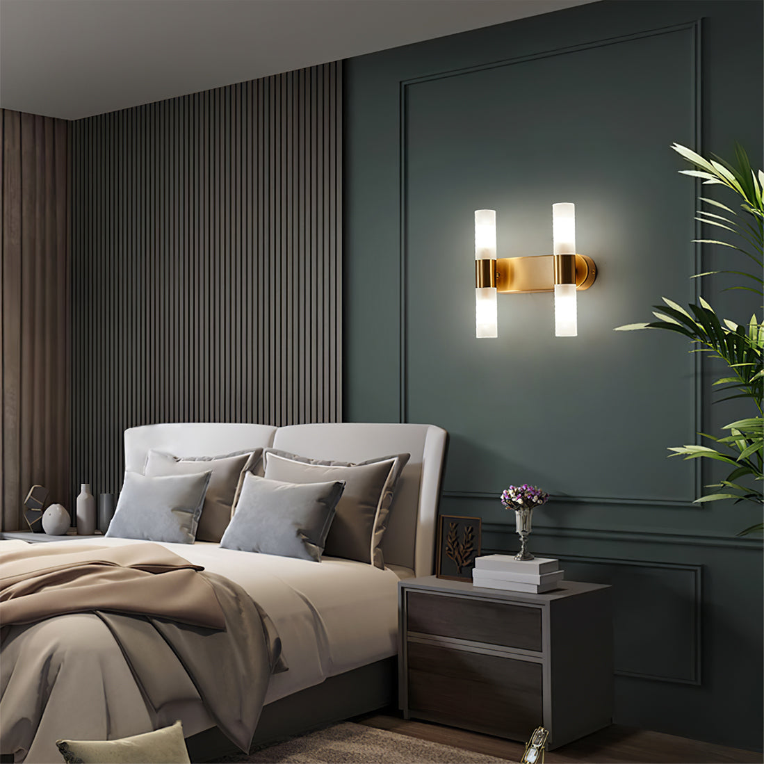 Wandlamp Acrylglas met G9 Fitting Koper Zwart Wit voor Woonkamer Hal Slaapkamer Modern Design Interieur IP20 | Sulvida