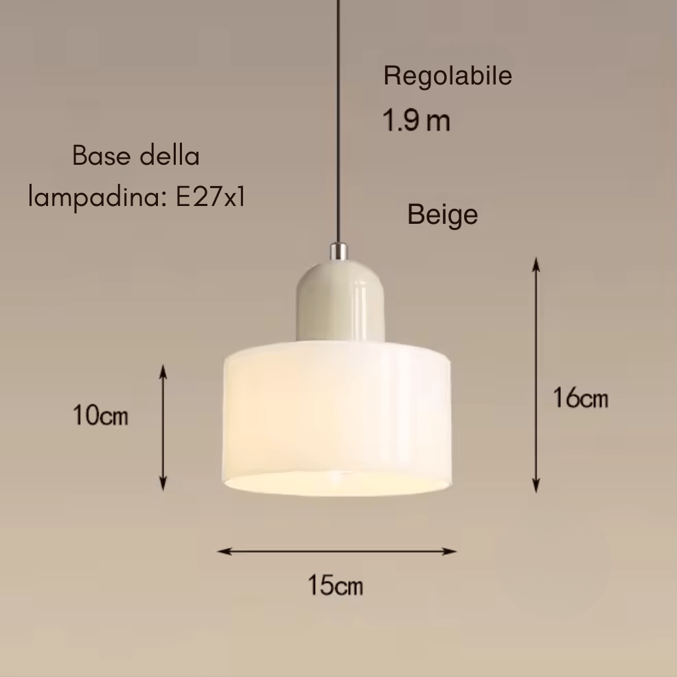 Glazen Hanglamp Bauhaus Design Goudkleurig Metaal E27 Fitting Eetkamer Woonkamer Verstelbaar Moderne Verlichting | Sulvida